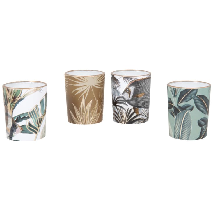 Maisons Du Monde Juego De Velas Perfumadas (x4) En Tarros De Cristal Multicolor