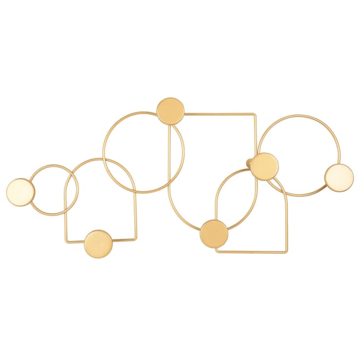 Maisons du Monde JULIANA - Perchero con 6 ganchos de metal dorado
