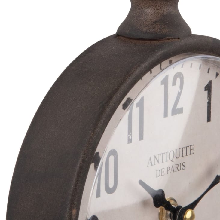 Maisons Du Monde JULIETTA - Reloj De Sobremesa De Metal Negro 17x28