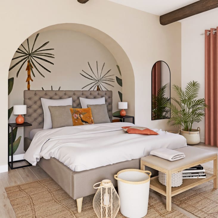 Maisons Du Monde JULIO - Espejo De Metal Negro 65x140