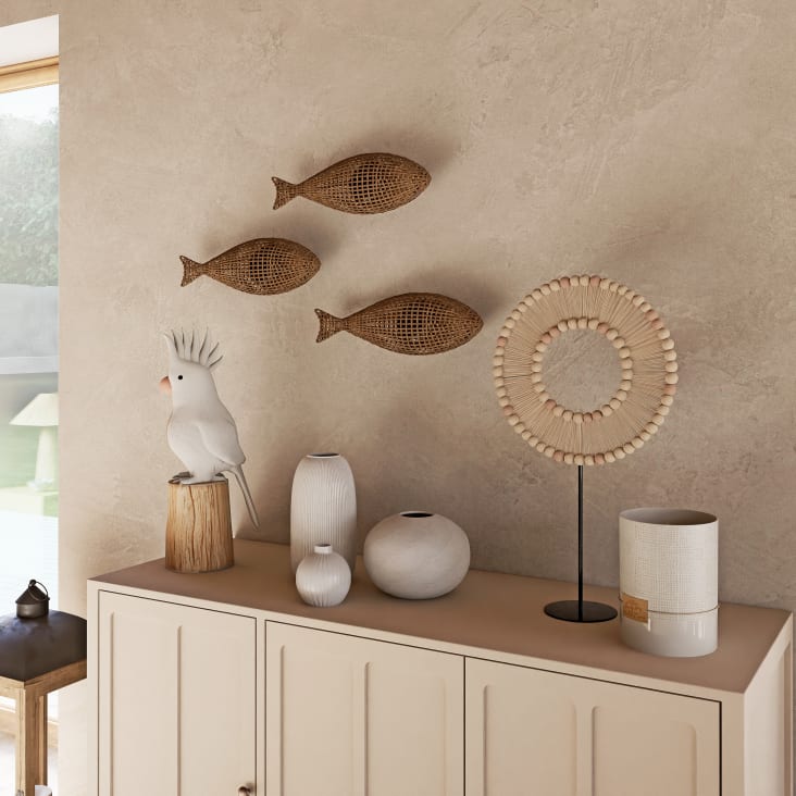 Maisons Du Monde KAKATO - Estatua De Jardín De Cacatúas Con Raíces De árbol Blanco Alt. 51