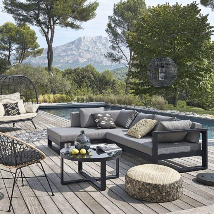 Maisons Du Monde Kampala - 2 Macetas De Jardín Ranuradas En Negro Alt.64