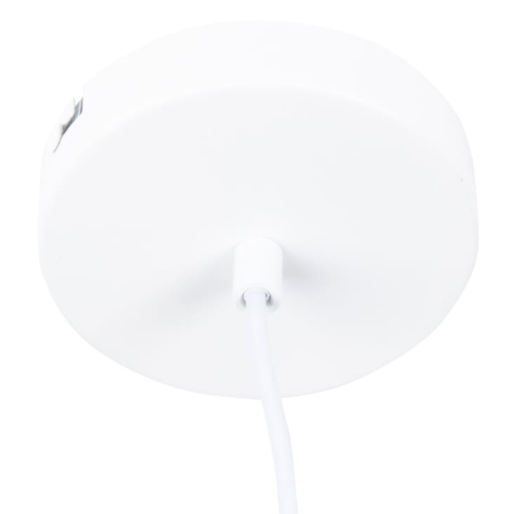 Maisons Du Monde Karven - Lámpara De Techo De Mimbre Y Poliéster Reciclado Beige