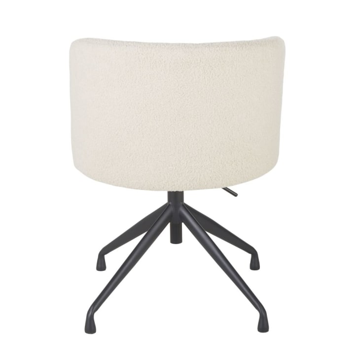 Maisons Du Monde Kate - Silla De Escritorio Giratoria Con Rizo Blanco