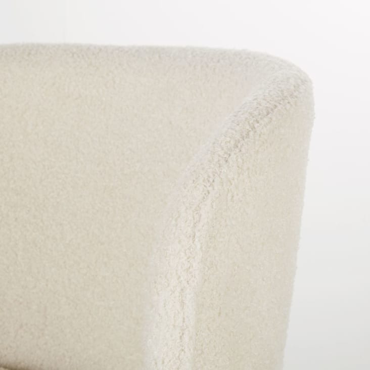 Maisons Du Monde Kate - Silla De Escritorio Giratoria Con Rizo Blanco