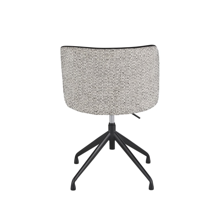 Maisons Du Monde Kate - Silla De Escritorio Giratoria Y Regulable Gris Moteado Y Acero Negro