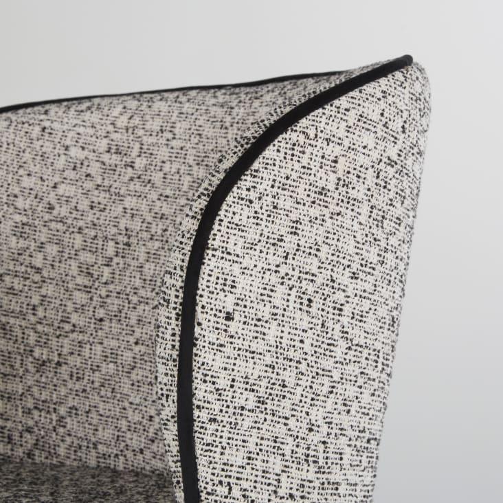 Maisons Du Monde Kate - Silla De Escritorio Giratoria Y Regulable Gris Moteado Y Acero Negro