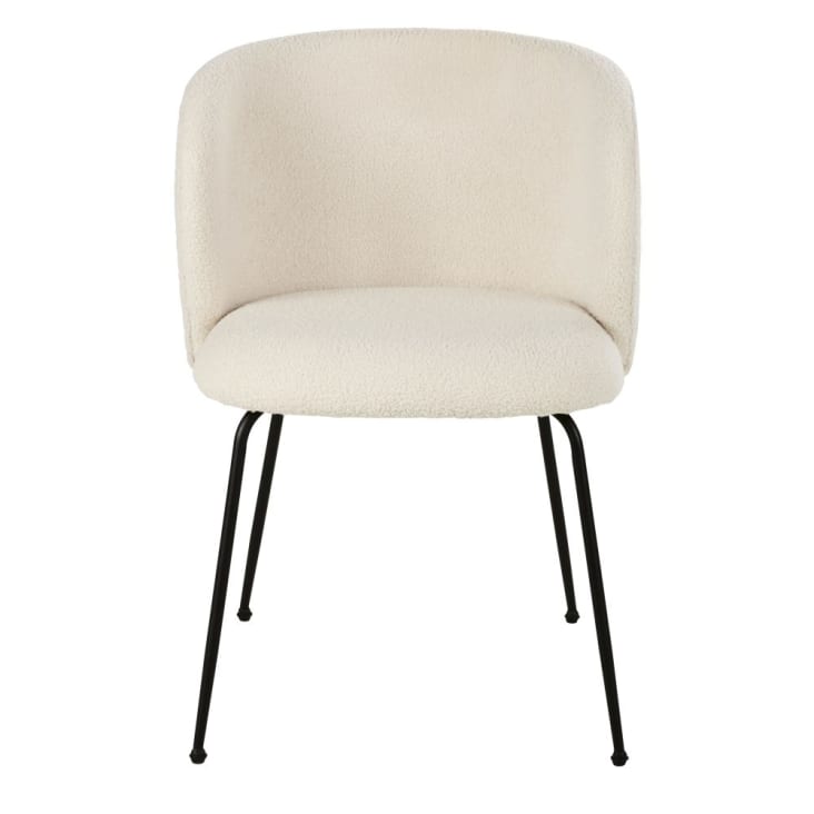 Maisons Du Monde Kate - Silla De Rizo De Color Crudo Y Acero Negro