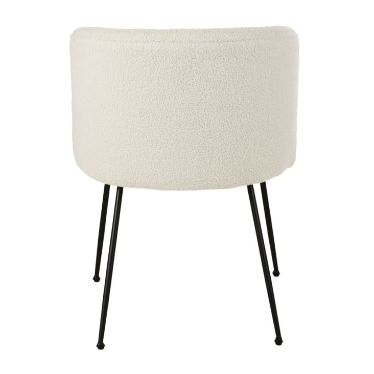 Maisons Du Monde Kate - Silla De Rizo De Color Crudo Y Acero Negro