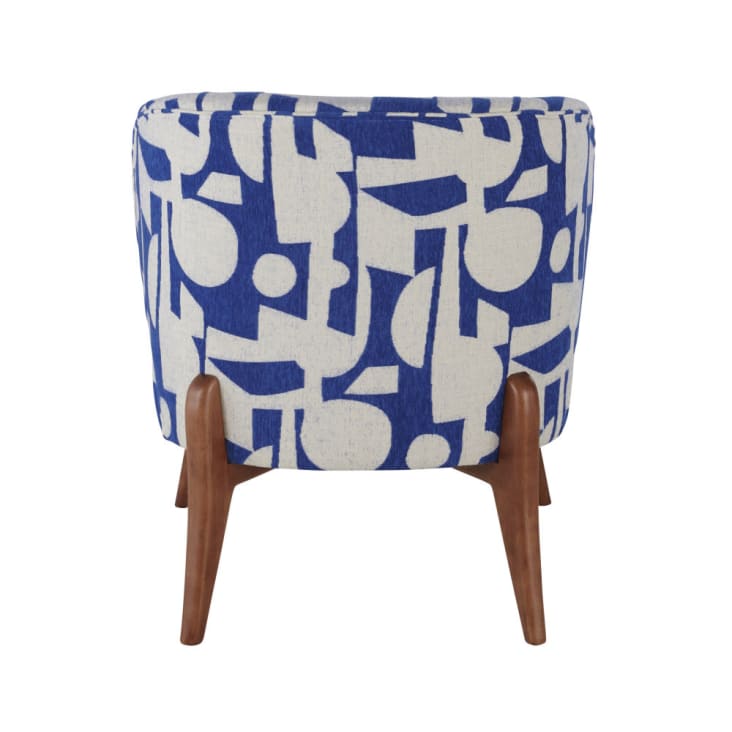 Maisons Du Monde Katie - Sillón De Tejido Jacquard Con Estampado Azul Y Crudo
