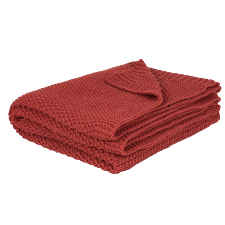 Maisons du Monde KEDVESHEM - Manta de malla terracota 170x130