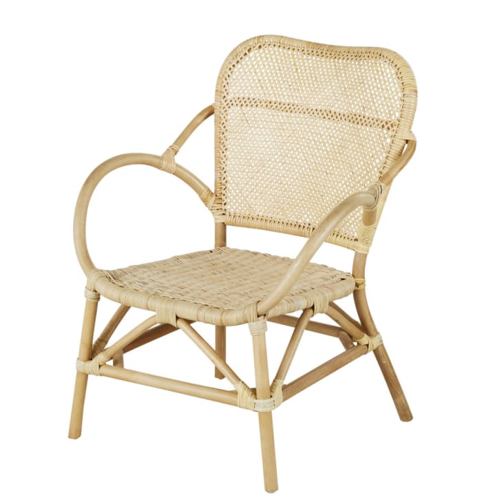 Maisons du Monde Kintamini Business - Silla de comedor profesional de ratán beige