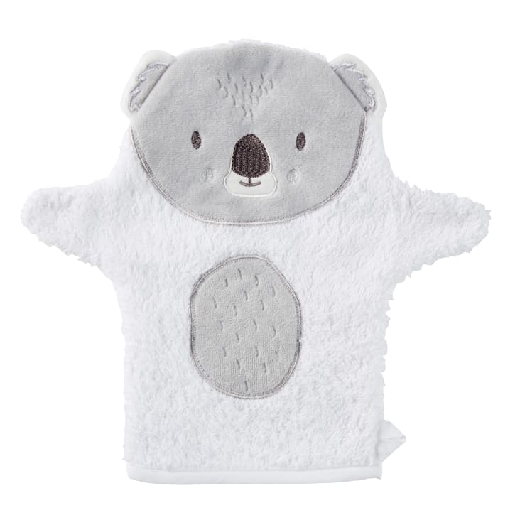 Maisons Du Monde Koala - Capa De Baño Para Bebé De Algodón Blanco Y Gris