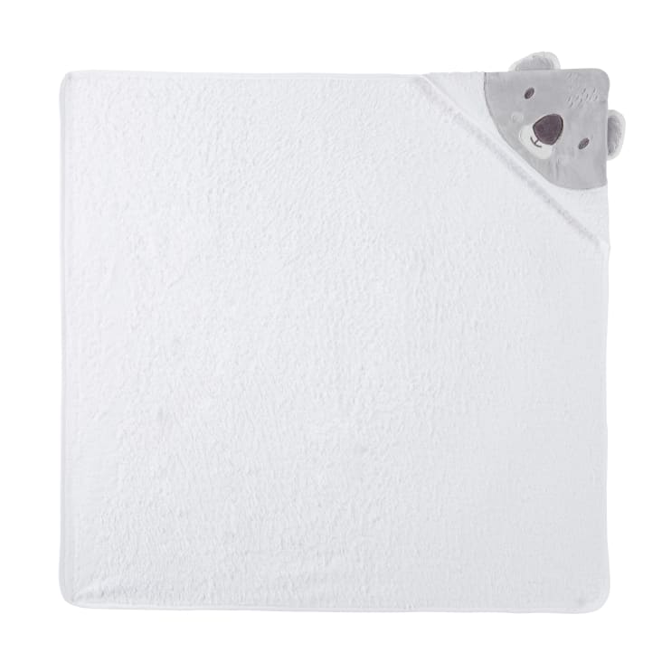 Maisons Du Monde Koala - Capa De Baño Para Bebé De Algodón Blanco Y Gris