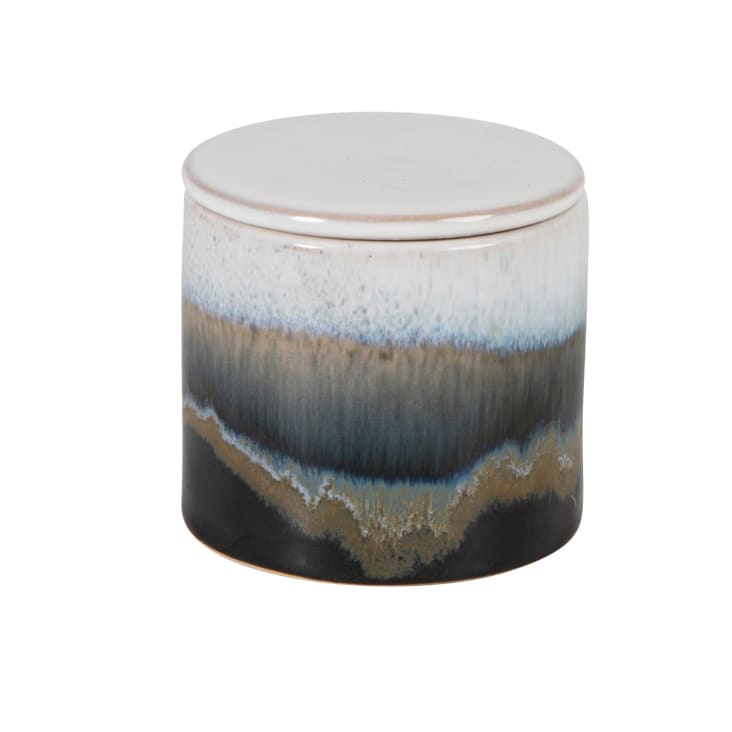 Maisons du Monde Koban - Caja de algodón de porcelana multicolor