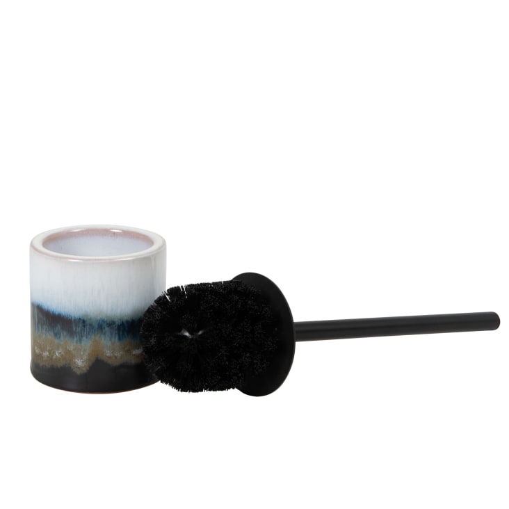 Maisons Du Monde Koban - Escobilla De Baño Con Escobillero De Cerámica Multicolor