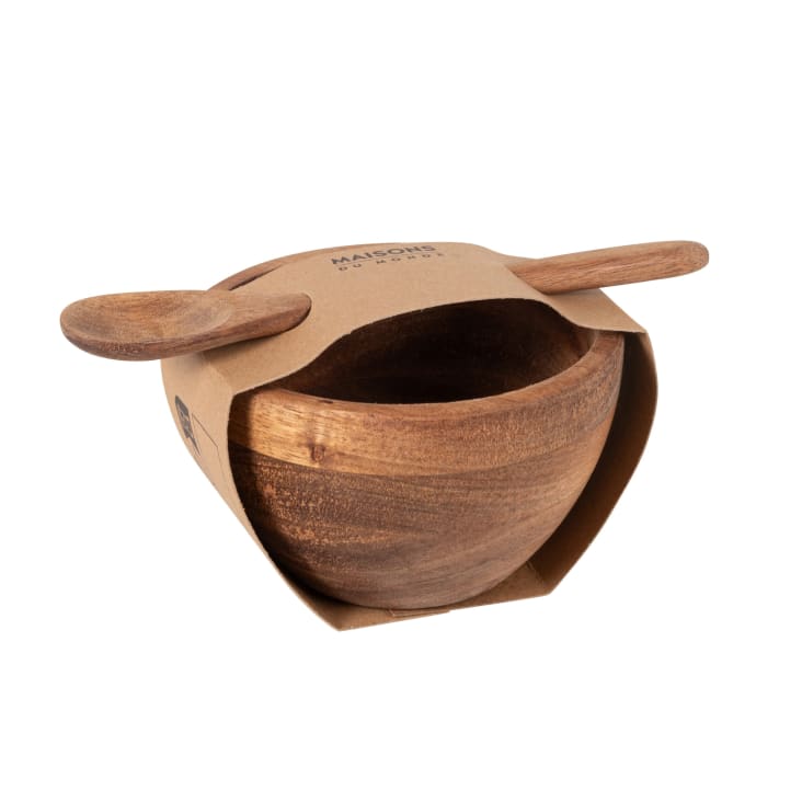 Maisons Du Monde Kulu - Bol Y Cuchara De Madera De Acacia