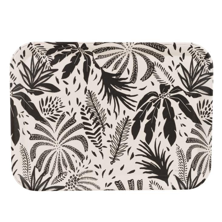 Maisons du Monde Kunde - Bandeja de bambú en negro y blanco