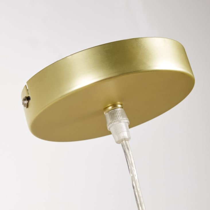 Maisons Du Monde KUTA - Lámpara De Techo Con Adornos De Pasamanería De Nácar Y Metal Dorado