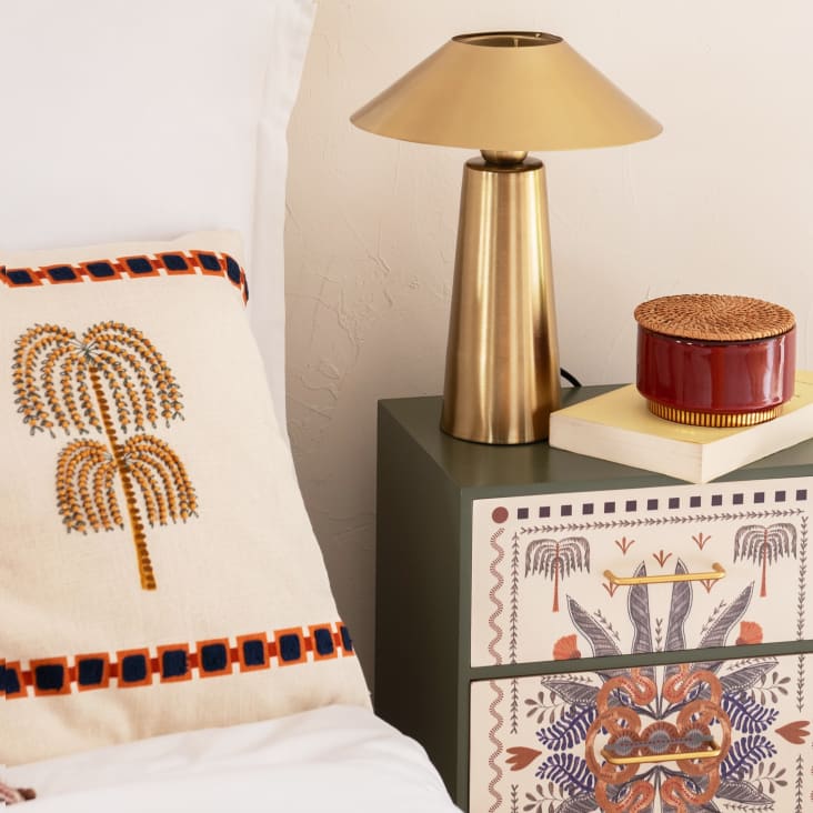 Maisons Du Monde KYOTO - Lámpara Cónica De Metal Dorado