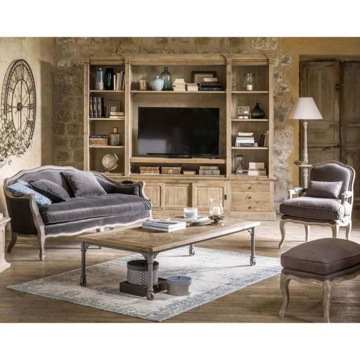 Maisons Du Monde La Vallière - Reloj Negro De Metal D.120