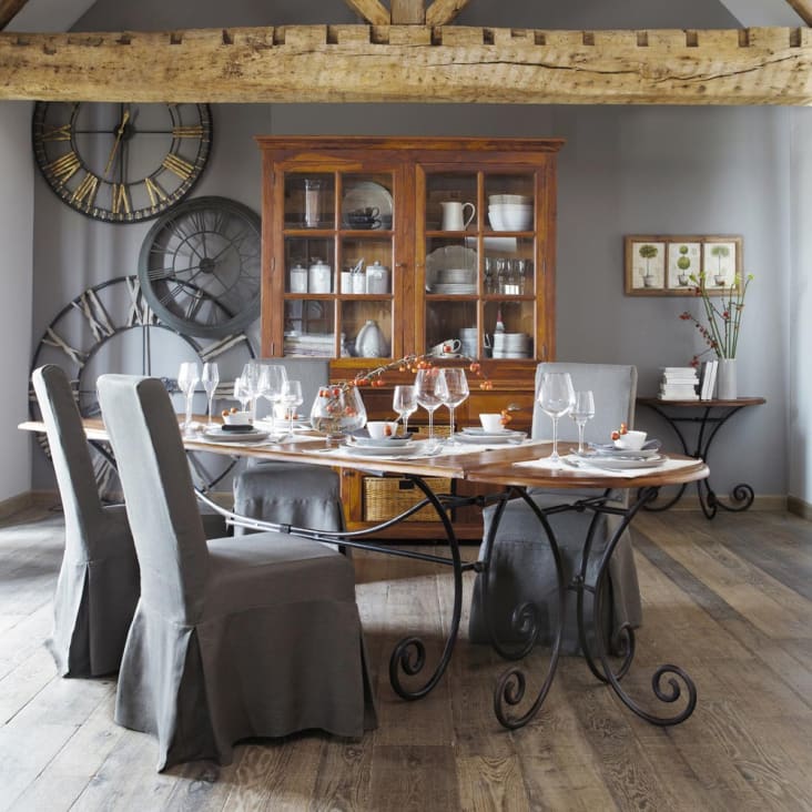 Maisons Du Monde La Vallière - Reloj Negro De Metal D.120