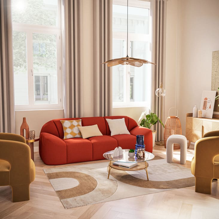 Maisons Du Monde Lámpara De Techo Con Diseño De Flor De Ratán Trenzado