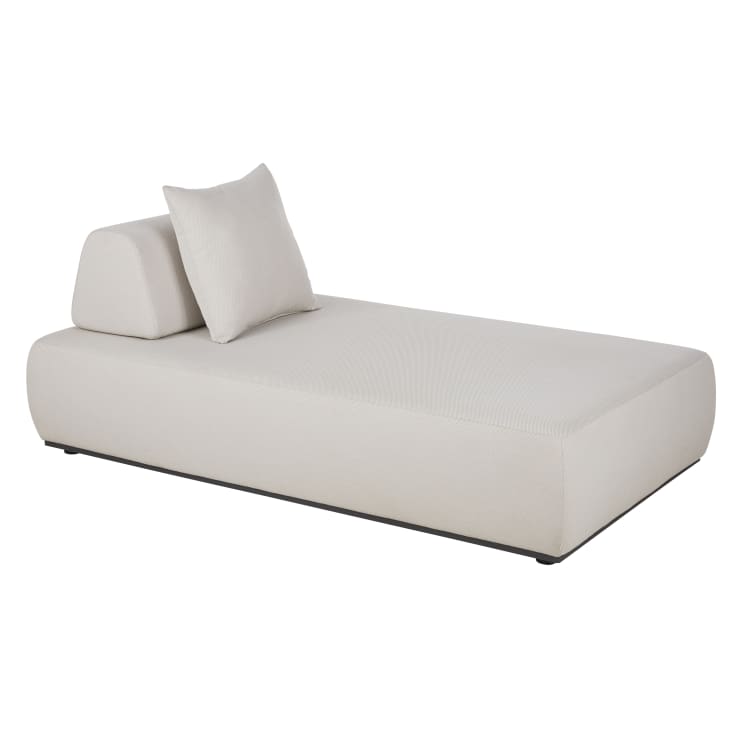 Maisons Du Monde Lazaro - Chaise Longue De Exterior De Fibra De Poliolefina Gris Perlado