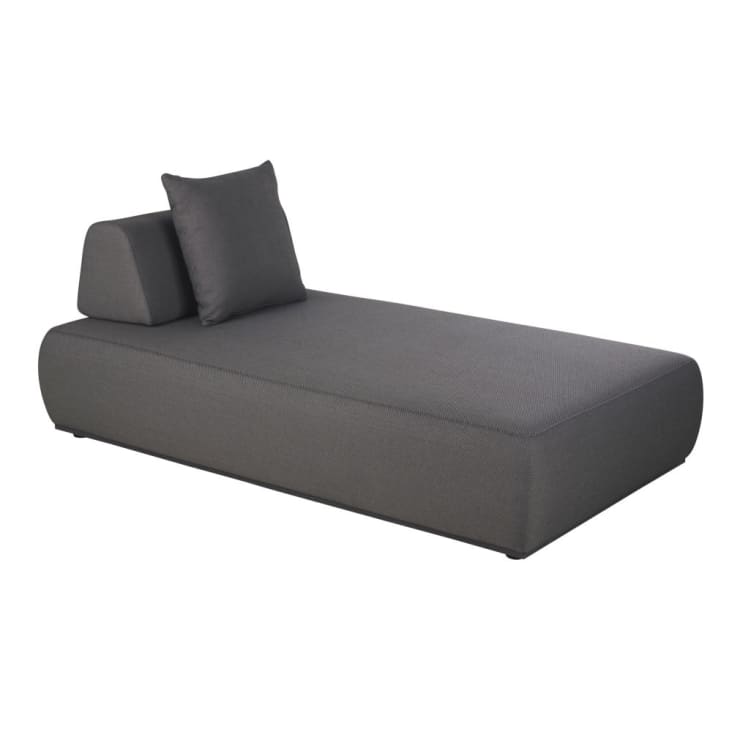 Maisons Du Monde Lazaro - Chaise Longue De Jardín De Fibra De Poliolefina Gris Antracita