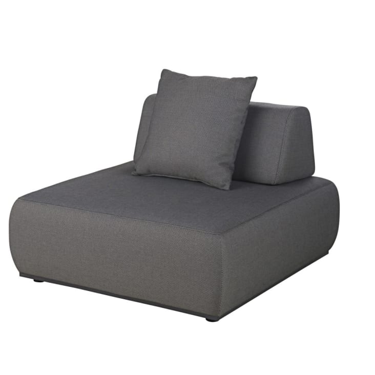 Maisons Du Monde Lazaro - Sillón Cama De Jardín De Fibra De Poliolefina Gris Antracita