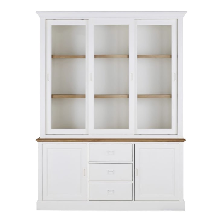 Maisons du Monde Leandre - Alacena con 3 puertas de paulonia blanca