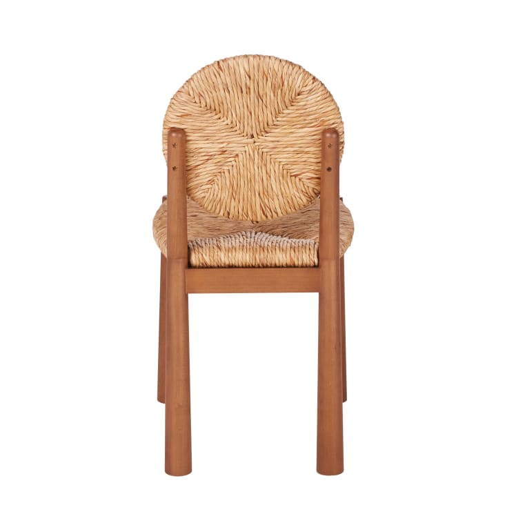 Maisons Du Monde Leela - Silla De Madera De Hevea Fresno Y Junco Tejido