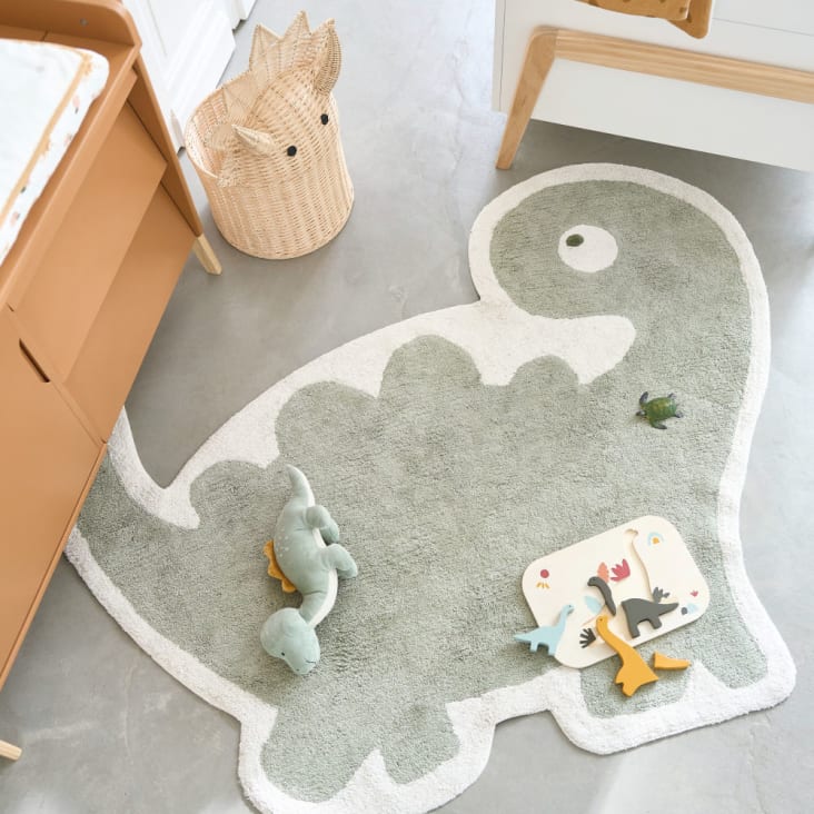 Maisons Du Monde LEO - Peluche De Dinosaurio En Verde Caqui Y Marrón