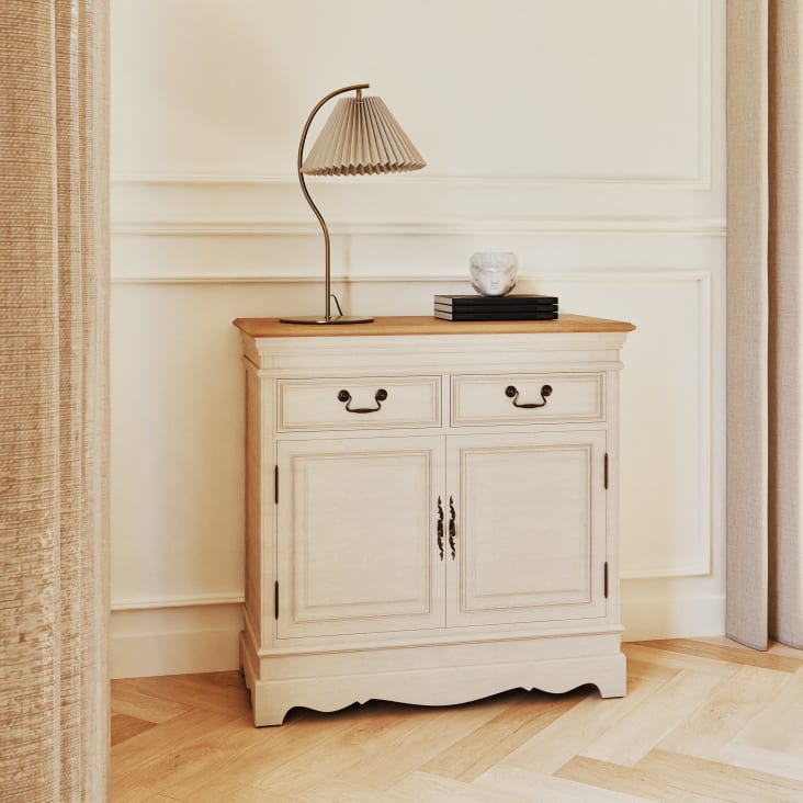 Maisons Du Monde Léontine - Aparador Con 2 Puertas Y 2 Cajones Crema