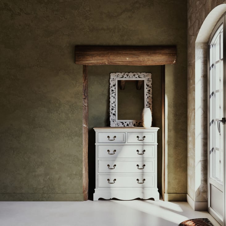 Maisons Du Monde Léontine - Cómoda Con 5 Cajones Crema