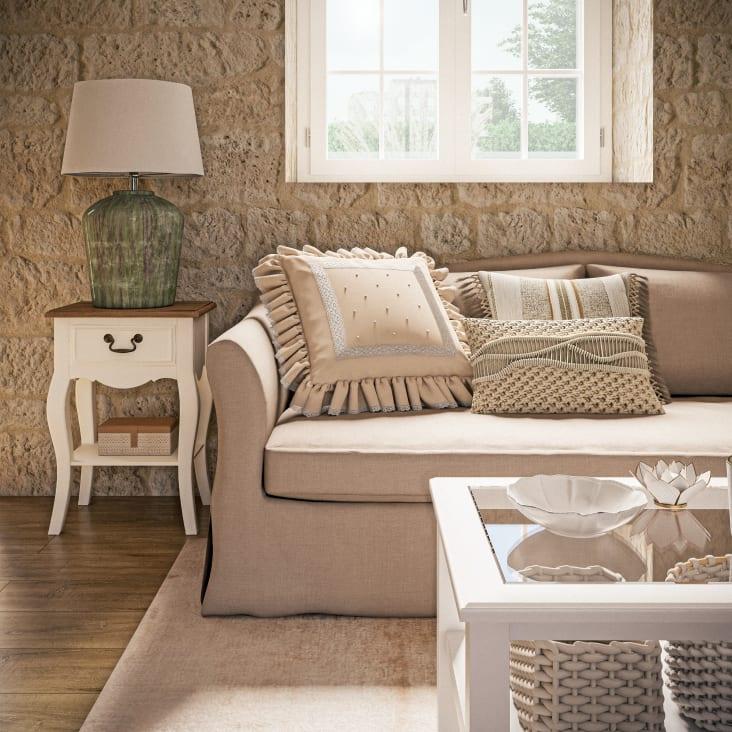 Maisons Du Monde Léontine - Mesita De Noche Con 1 Cajón Crema