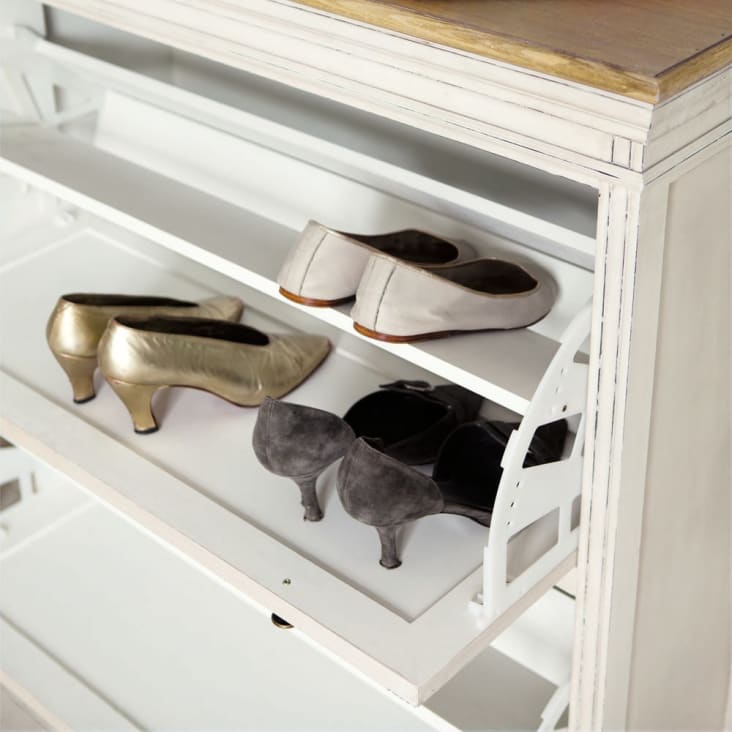 Maisons Du Monde Léontine - Mueble Zapatero Color Crema