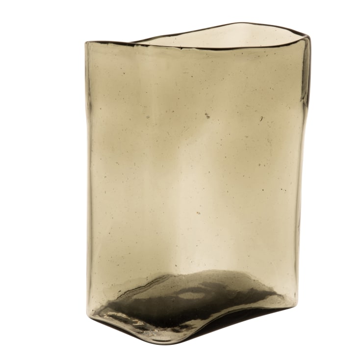 Maisons Du Monde Lewis - Jarrón De Cristal Verde Oliva Alt. 24 Cm