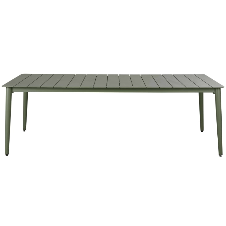 Maisons Du Monde Lidy - Conjunto De Mesa Y 8 Sillas De Jardín De Verde Caqui Y Resina Beige