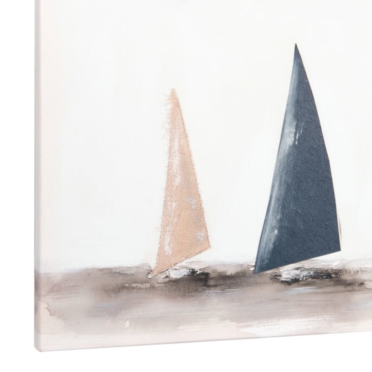 Maisons Du Monde Lienzo Con Pintura De Barcos 90 X 45