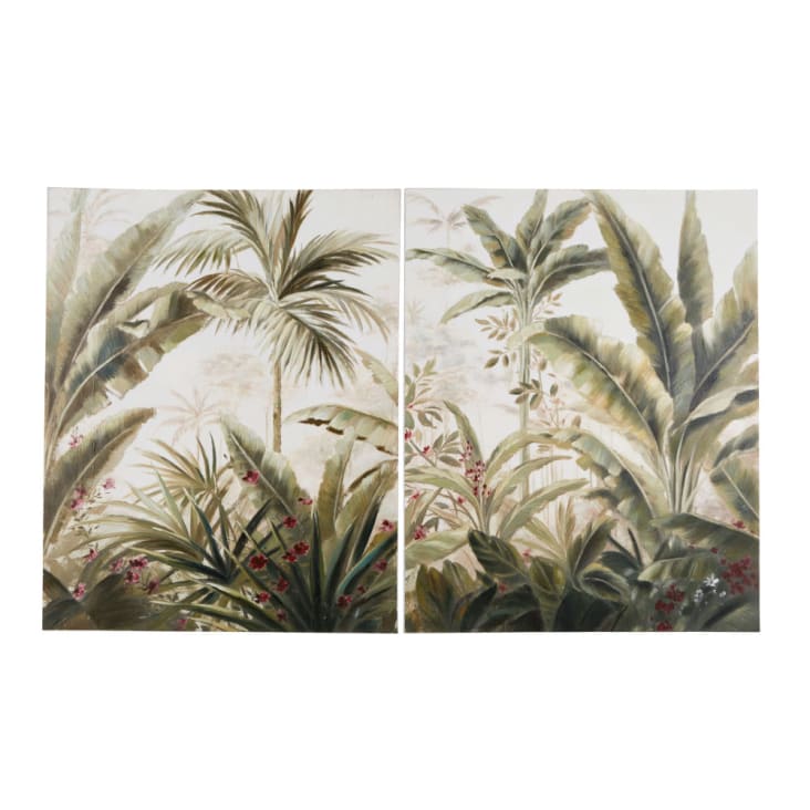 Maisons du Monde Lienzos con paisaje tropical 160x100 (x2)
