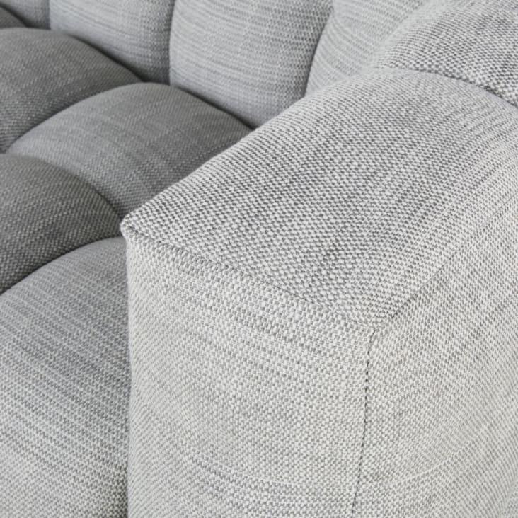 Maisons Du Monde Lilo - Sofá De 3 Plazas De Tela Gris Claro Moteado