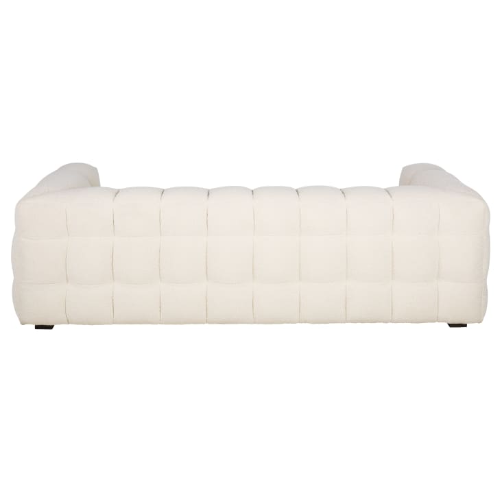 Maisons Du Monde Lilo - Sofá De 3 Plazas De Tela Rizada Color Crudo