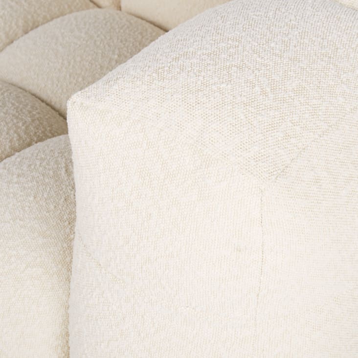 Maisons Du Monde Lilo - Sofá De 3 Plazas De Tela Rizada Color Crudo