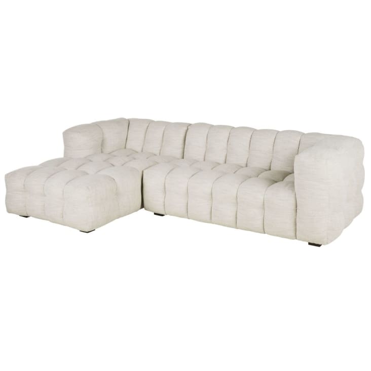 Maisons Du Monde Lilo - Sofá Esquinero Izquierdo De 4/5 Plazas Color Arena