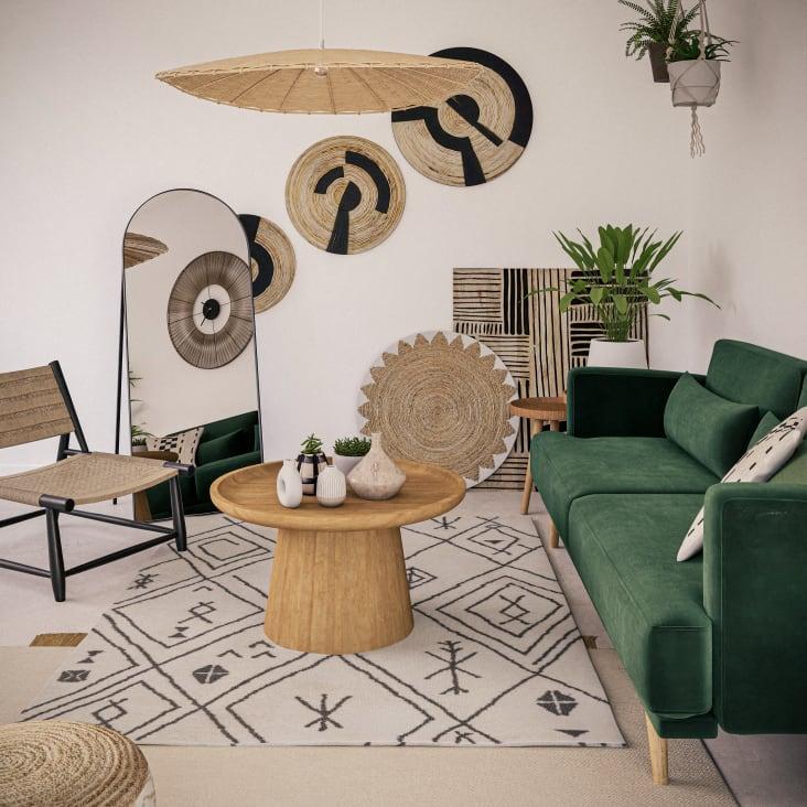 Maisons Du Monde LISA - Espejo De Pie De Metal Negro 60 X 150