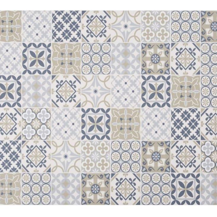 Maisons du Monde LISBOA - Alfombra de vinilo con motivos decorativos de azulejos de cemento multicolores 100x150