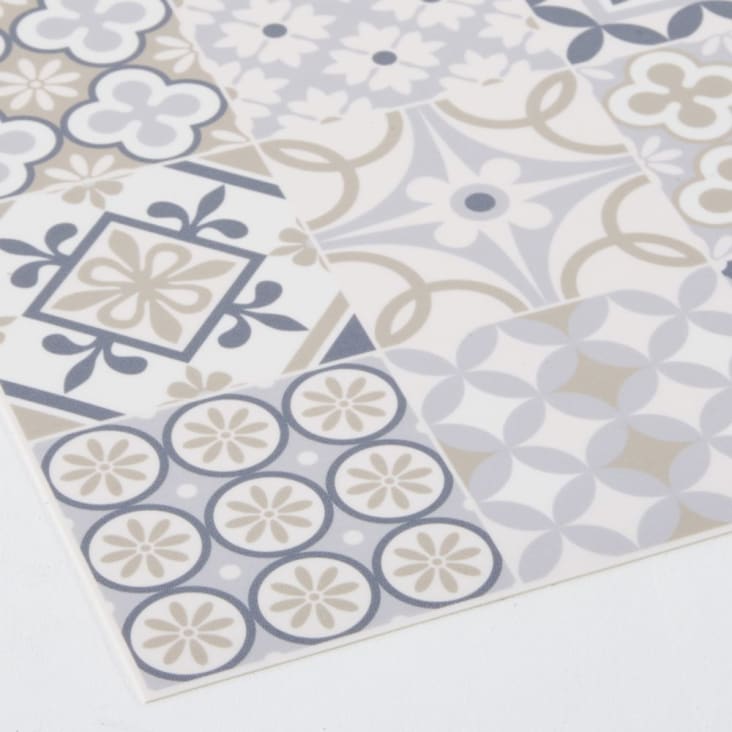 Maisons Du Monde LISBOA - Mantel Individual De Vinilo Con Motivos Decorativos De Azulejos De Cemento Multicolores