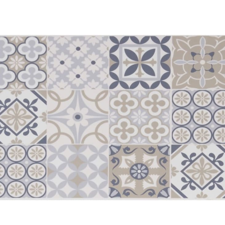 Maisons du Monde LISBOA - Mantel individual de vinilo con motivos decorativos de azulejos de cemento multicolores