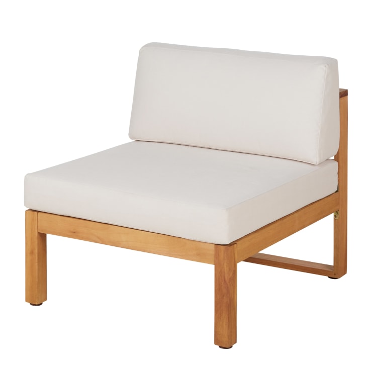 Maisons Du Monde Livio - Módulo Para Sofá De Madera De Eucalipto Y Poliéster Reciclado Color Crudo